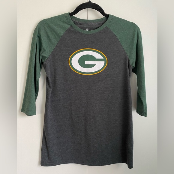 Nike NFL Green Bay Packers Cropped Sleeve Shirt Women’s Small - Picture 3 of 5